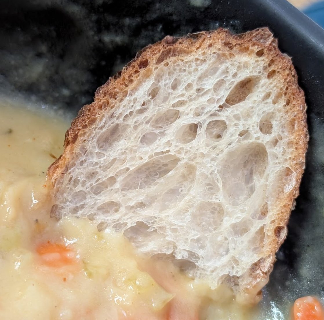 Sourdough in soup